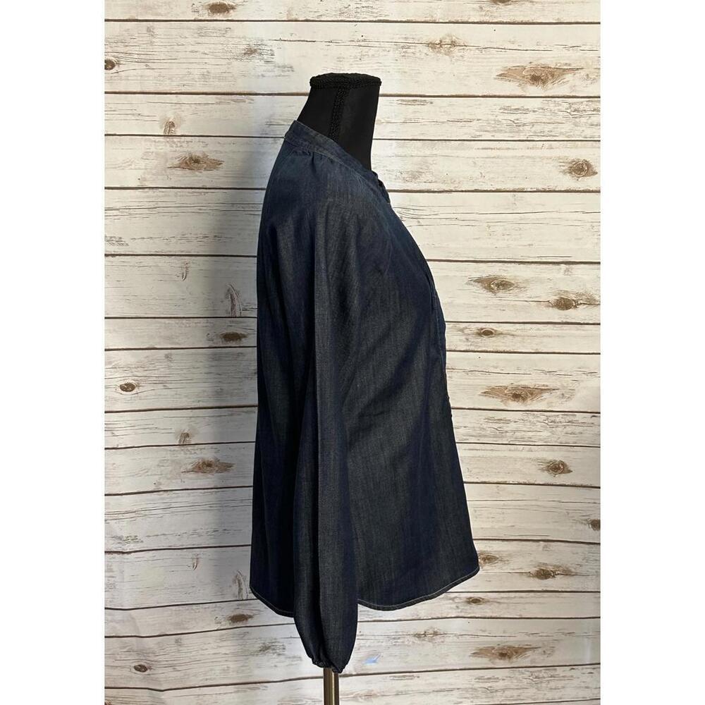 AG Adriano Goldschmied cotton chambray long sleeve popover shirt/top Size XS - Picture 5 of 7